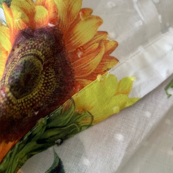 Anthropologie Farm Rio Sunflower Lemon Wrap Skirt - Picture 14 of 14